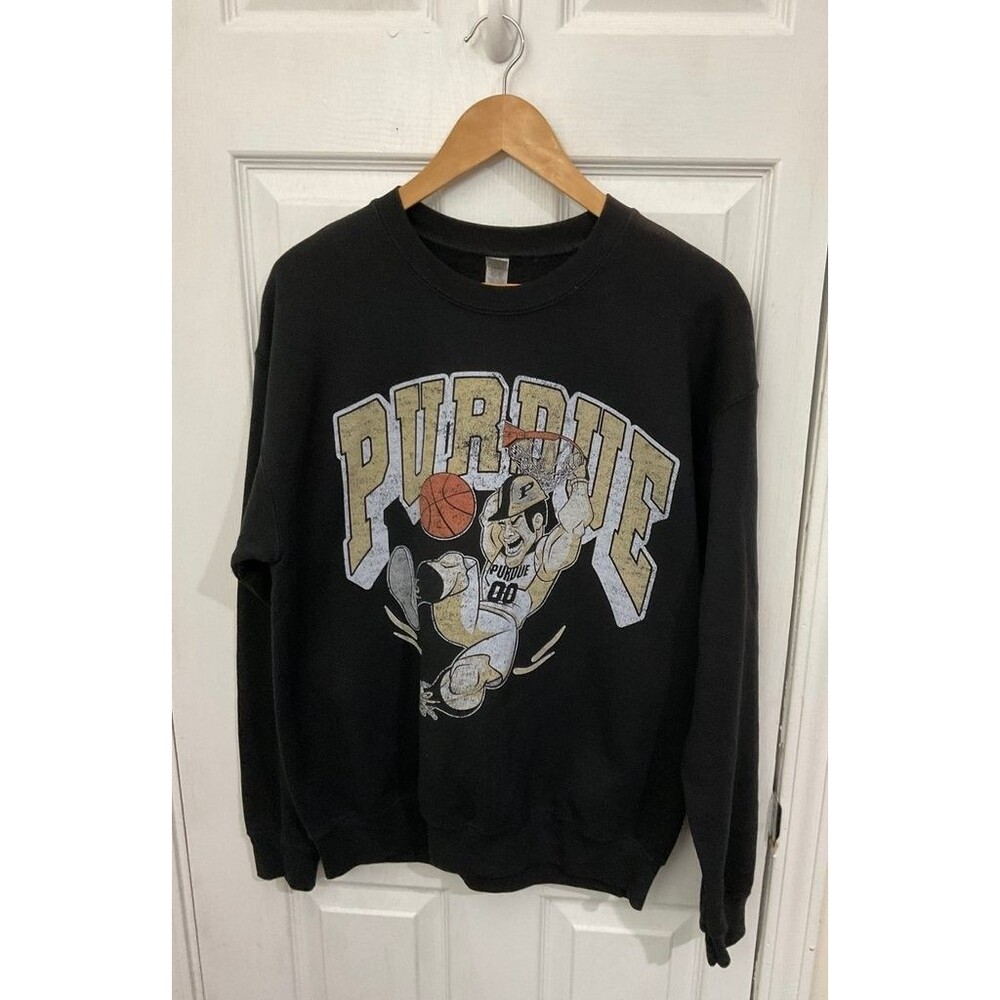 Purdue Boilmakers Basketball Logo Sweatshirt by Gildan Medium